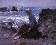 Nicolae Grigorescu Fisherwoman of Granville Spain oil painting artist